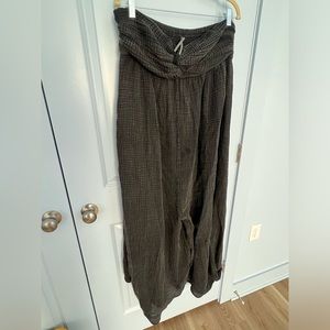 Anthropologie Harem Strapless Jumpsuit